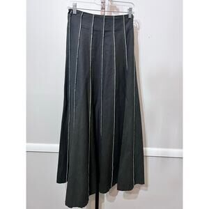 A & NW Aparna & Norden Wangdi Panel Skirt Black Contrast Stitch Midi size XS